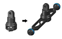 Light Mounting Stem ~for Fastening on 125-400mm Arms
