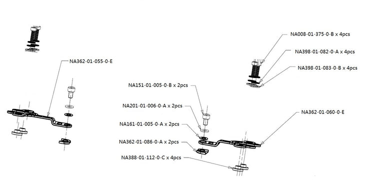 A Pair of Handle Brackets for NA-GH4 with Screws