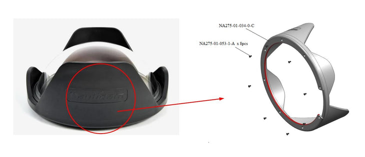 Shade for 230mm Optical Glass Fisheye Dome Port II